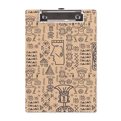 Aztec Tribal African Egyptian Style Seamless Pattern Vector Antique Ethnic A5 Acrylic Clipboard