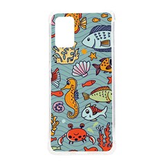 Cartoon Underwater Seamless Pattern With Crab Fish Seahorse Coral Marine Elements Samsung Galaxy S20plus 6 7 Inch Tpu Uv Case by Bedest