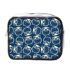 Cute Seamless Owl Background Pattern Mini Toiletries Bag (one Side) by Bedest