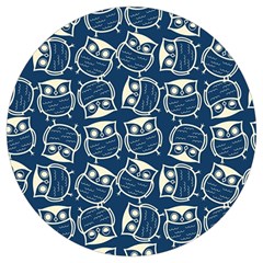 Cute Seamless Owl Background Pattern Round Trivet by Bedest