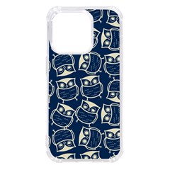 Cute Seamless Owl Background Pattern Iphone 14 Pro Tpu Uv Print Case by Bedest