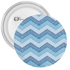 Seamless Pattern Of Cute Summer Blue Line Zigzag 3  Buttons by Bedest