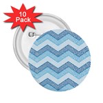 Seamless Pattern Of Cute Summer Blue Line Zigzag 2.25  Buttons (10 pack)  Front