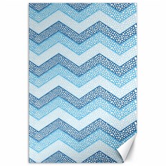 Seamless Pattern Of Cute Summer Blue Line Zigzag Canvas 20  X 30  by Bedest