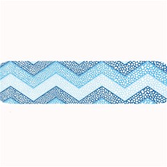 Seamless Pattern Of Cute Summer Blue Line Zigzag Large Bar Mat by Bedest