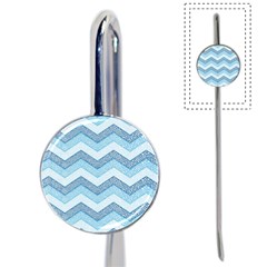 Seamless Pattern Of Cute Summer Blue Line Zigzag Book Mark by Bedest