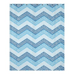 Seamless Pattern Of Cute Summer Blue Line Zigzag Shower Curtain 60  X 72  (medium)  by Bedest