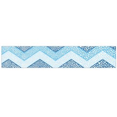 Seamless Pattern Of Cute Summer Blue Line Zigzag Large Premium Plush Fleece Scarf  by Bedest