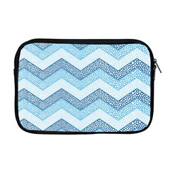 Seamless Pattern Of Cute Summer Blue Line Zigzag Apple Macbook Pro 17  Zipper Case