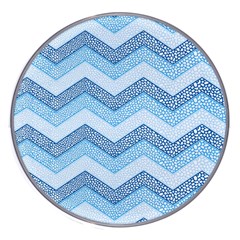 Seamless Pattern Of Cute Summer Blue Line Zigzag Wireless Fast Charger(white)