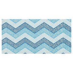 Seamless Pattern Of Cute Summer Blue Line Zigzag Banner And Sign 8  X 4  by Bedest