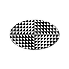 Optical-illusion-illusion-black Sticker (oval) by Bedest