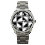 Optical-illusion-illusion-black Sport Metal Watch Front