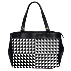 Optical-illusion-illusion-black Oversize Office Handbag (2 Sides) by Bedest