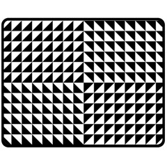 Optical-illusion-illusion-black Two Sides Fleece Blanket (medium) by Bedest