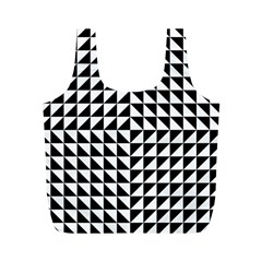 Optical-illusion-illusion-black Full Print Recycle Bag (m) by Bedest