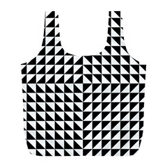 Optical-illusion-illusion-black Full Print Recycle Bag (l) by Bedest