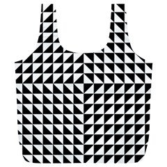 Optical-illusion-illusion-black Full Print Recycle Bag (xl) by Bedest