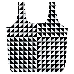 Optical-illusion-illusion-black Full Print Recycle Bag (xxl) by Bedest