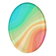 Arrangement-aesthetics-aesthetic Oval Glass Fridge Magnet (4 pack)