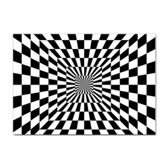 Optical-illusion-chessboard-tunnel Sticker A4 (100 Pack) by Bedest