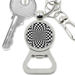 Optical-illusion-chessboard-tunnel Bottle Opener Key Chain Front