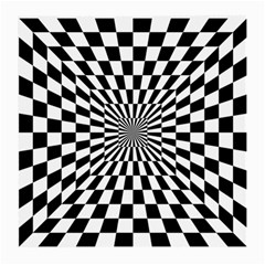 Optical-illusion-chessboard-tunnel Medium Glasses Cloth by Bedest