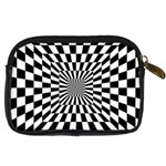 Optical-illusion-chessboard-tunnel Digital Camera Leather Case Back