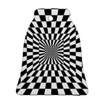 Optical-illusion-chessboard-tunnel Ornament (Bell) Front