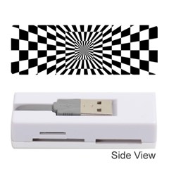 Optical-illusion-chessboard-tunnel Memory Card Reader (stick) by Bedest