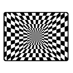 Optical-illusion-chessboard-tunnel Two Sides Fleece Blanket (small) by Bedest