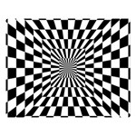 Optical-illusion-chessboard-tunnel Two Sides Premium Plush Fleece Blanket (Large) 80 x60  Blanket Front