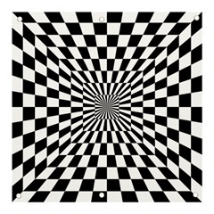 Optical-illusion-chessboard-tunnel Banner And Sign 3  X 3  by Bedest