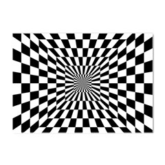 Optical-illusion-chessboard-tunnel Crystal Sticker (a4) by Bedest