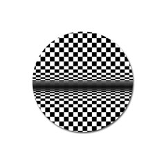 Art-optical-black-white-contrast Magnet 3  (round) by Bedest