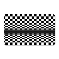 Art-optical-black-white-contrast Magnet (rectangular) by Bedest