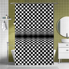 Art-optical-black-white-contrast Shower Curtain 48  X 72  (small)  by Bedest