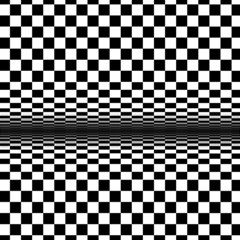 Art-optical-black-white-contrast Play Mat (square) by Bedest