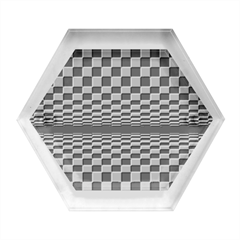 Art-optical-black-white-contrast Hexagon Wood Jewelry Box by Bedest