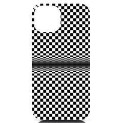 Art-optical-black-white-contrast Iphone 14 Black Uv Print Case by Bedest