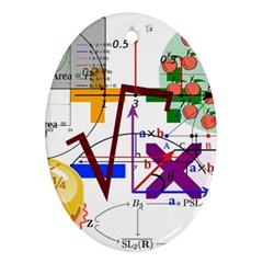 Mathematics Formula Physics School Ornament (oval) by Bedest