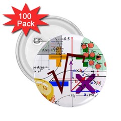 Mathematics Formula Physics School 2 25  Buttons (100 Pack)  by Bedest