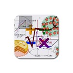 Mathematics Formula Physics School Rubber Square Coaster (4 pack) Front