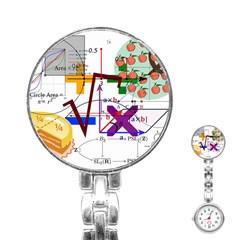 Mathematics Formula Physics School Stainless Steel Nurses Watch by Bedest