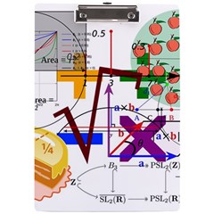 Mathematics Formula Physics School A4 Acrylic Clipboard by Bedest