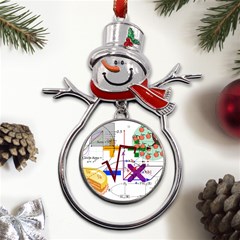 Mathematics Formula Physics School Metal Snowman Ornament by Bedest