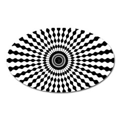 Starburst-sunburst-hypnotic Oval Magnet by Bedest