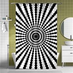 Starburst-sunburst-hypnotic Shower Curtain 48  x 72  (Small)  Curtain(48  X 72 )