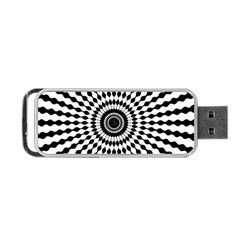 Starburst-sunburst-hypnotic Portable Usb Flash (one Side)