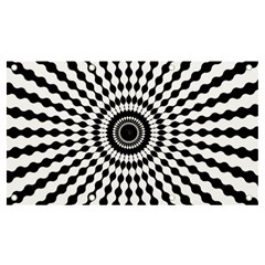 Starburst-sunburst-hypnotic Banner And Sign 7  X 4  by Bedest